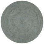 Alfombra de yute tejida a mano blanco y natural 120 cm