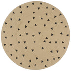 Alfombra de yute tejida a mano blanco y natural 120 cm