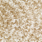 Alfombra de yute tejida a mano blanco y natural 120 cm