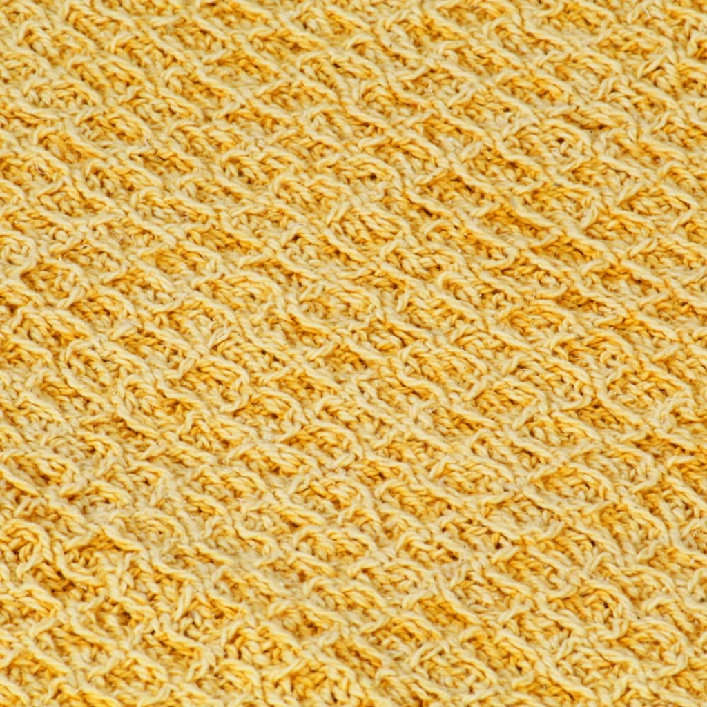 Manta de algodón amarillo mostaza 160x210 cm
