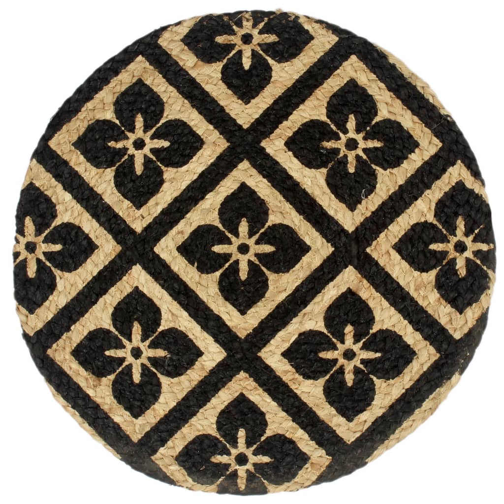 Mantel individual 4 unidades redondo yute negro 38 cm