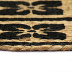 Mantel individual 4 unidades redondo yute negro 38 cm