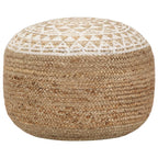 Puf de macramé hecho a mano algodón 45x30 cm