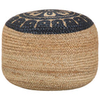 Puf de macramé hecho a mano algodón 45x30 cm