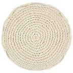 Puf de macramé hecho a mano algodón 45x30 cm