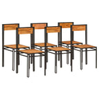 Sillas de comedor 6 unidades madera maciza clásica