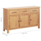 Vitrina Marrón 112 x 33.5 x 70 cm Madera de roble sólida