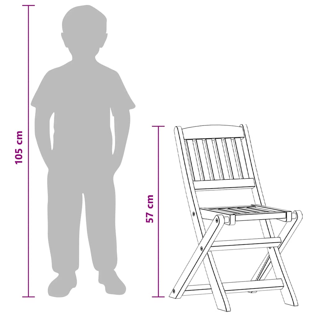 Comedor de jardín para niños 4 pzas madera maciza de eucalipto
