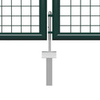 Puerta de cerca con cerradura Verde 175 cm Acero