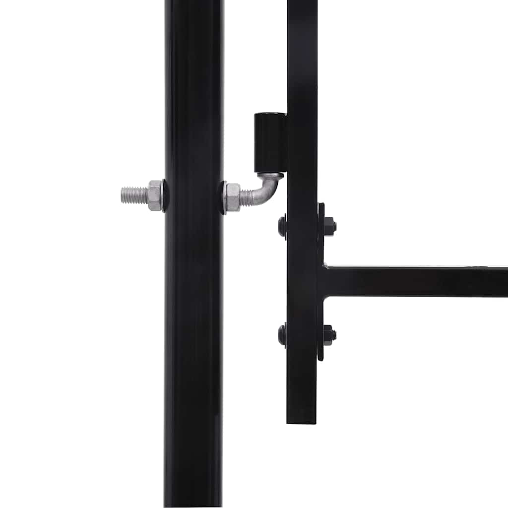 Puerta de jardín Woerden acero 1x4 m negro