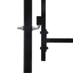 Puerta de jardín Woerden acero 1x4 m negro