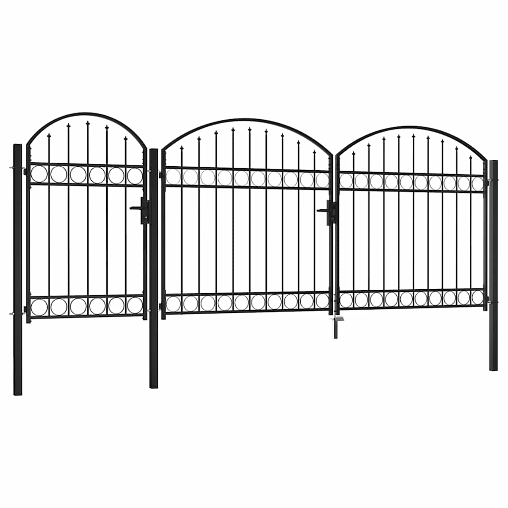 Puerta de valla jardín con parte superior arqueada ASSEN