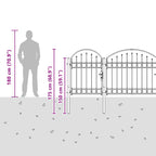 Puerta de valla jardín con parte superior arqueada ASSEN