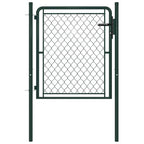 Puerta de jardín con postes de acero 350x100 cm antracita