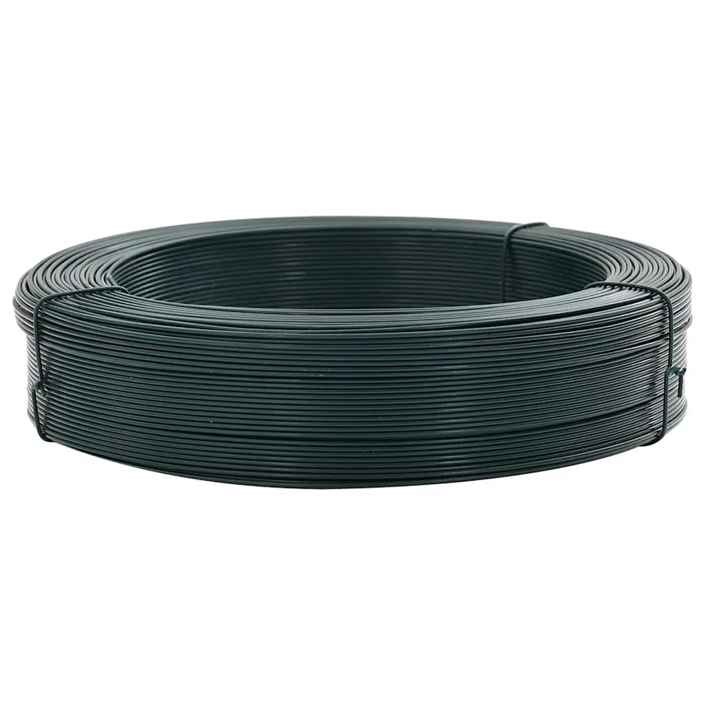 Alambre de atar vallas acero verde ennegrecido 250 m 0,9/1,4 mm