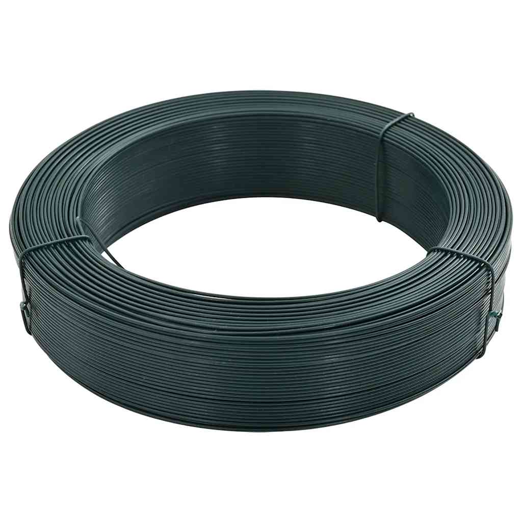 Alambre de atar vallas acero verde ennegrecido 250 m 0,9/1,4 mm