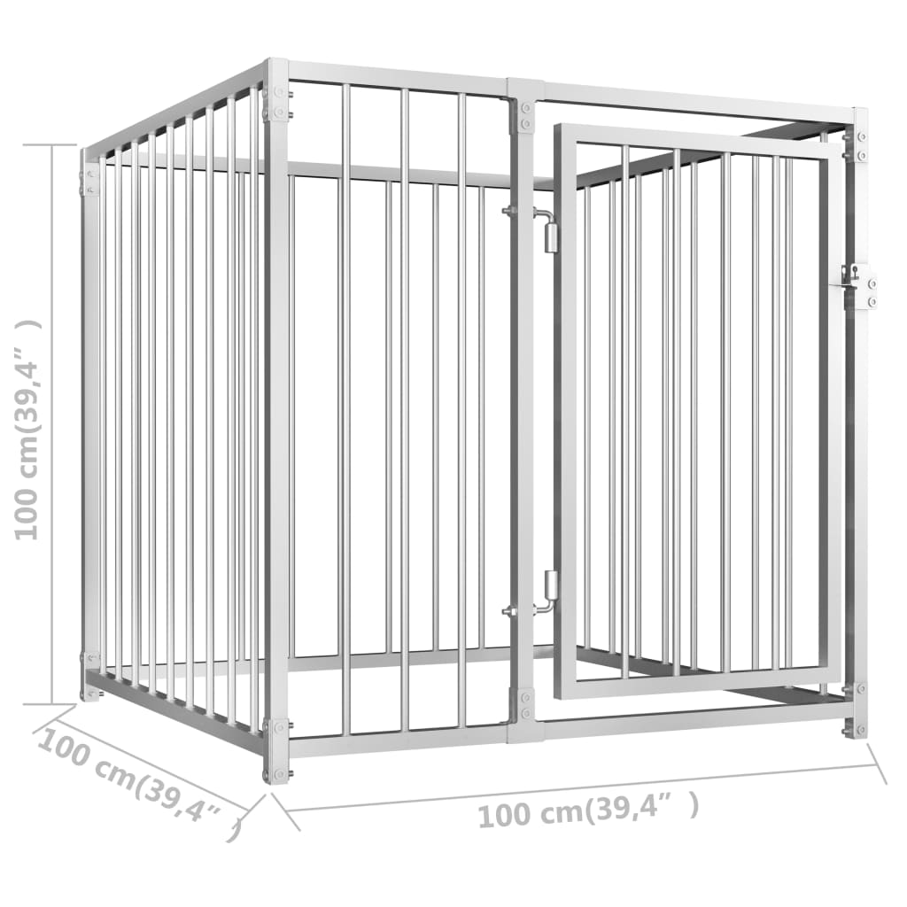 Perrera de exterior 100x100x100 cm