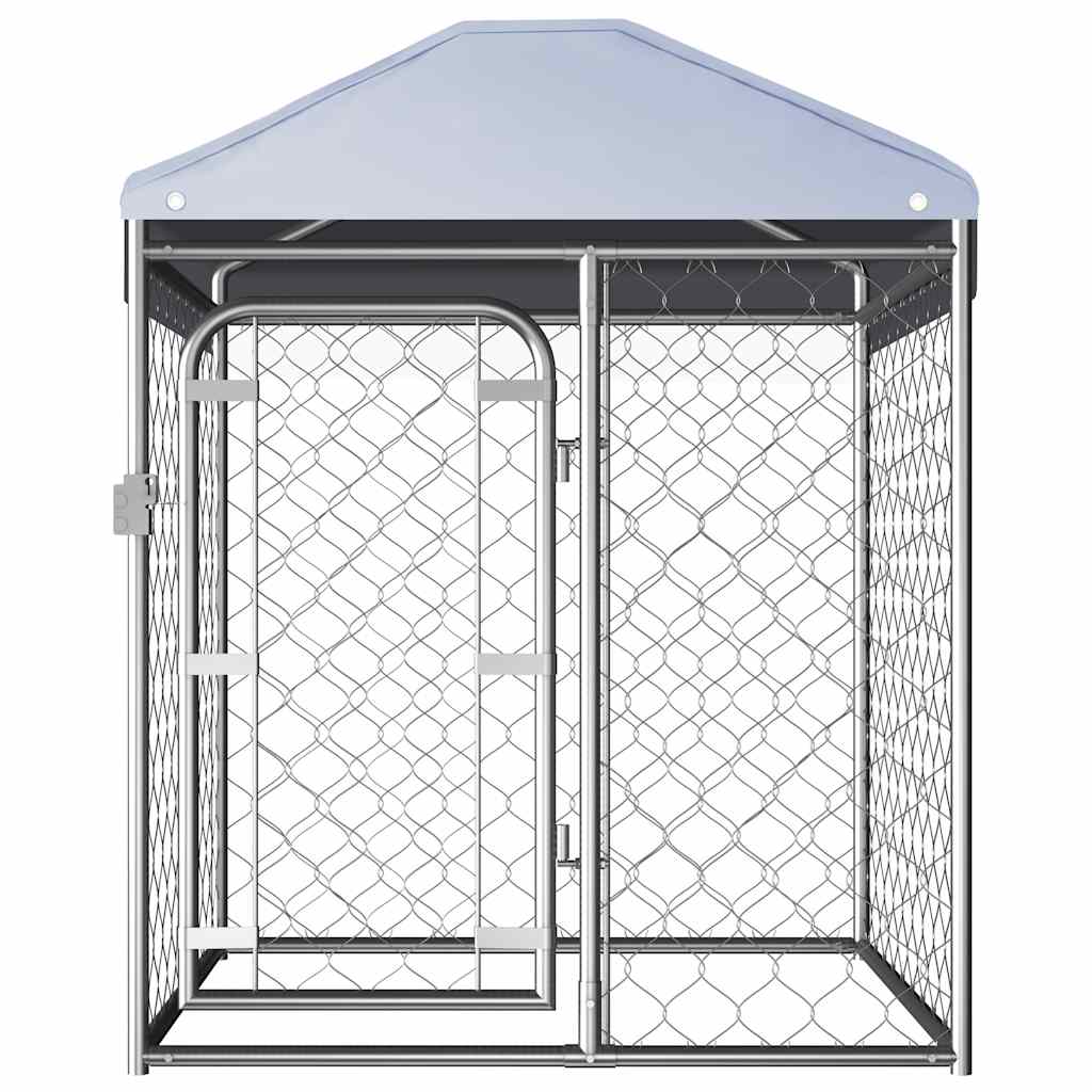 Perrera de exterior con techo 100x100x125 cm