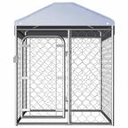 Perrera de exterior con techo 100x100x125 cm