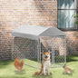 Perrera de exterior con techo 100x100x125 cm