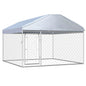 Perrera de exterior con techo 100x100x125 cm