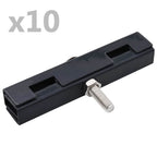 U-shaped garden carpet connector 10 sets anthracite gray