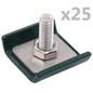 Conector de enrejado 25 sets gris antracita