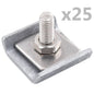 Conector de enrejado 25 sets gris antracita