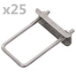 Conector en U con plástico para postes de valla 25 sets 60x40mm