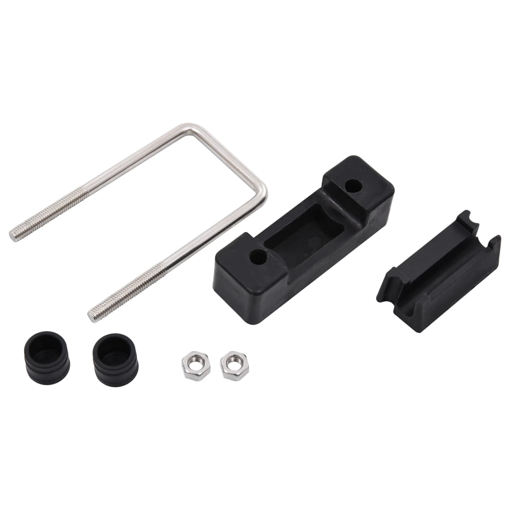 Conector en U con plástico para postes de valla 25 sets 60x40mm