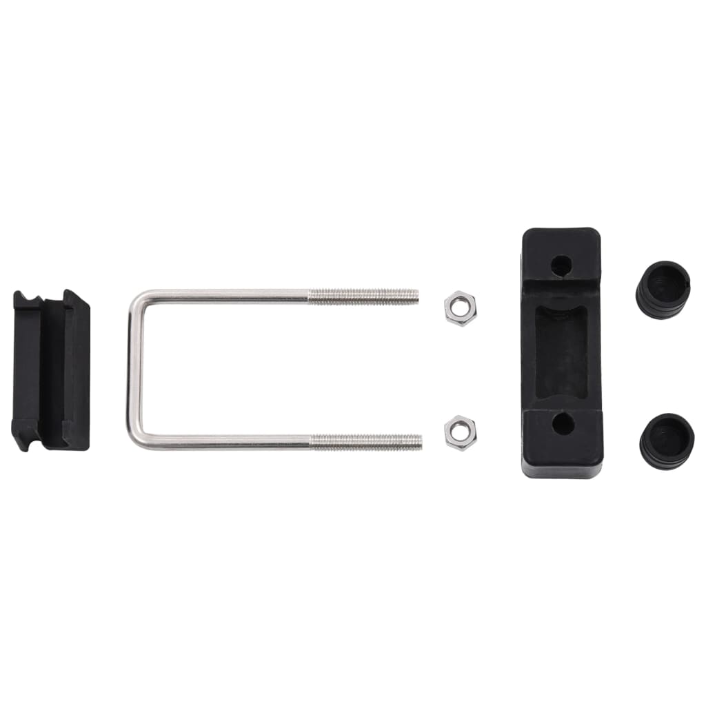 Conector en U con plástico para postes de valla 25 sets 60x40mm