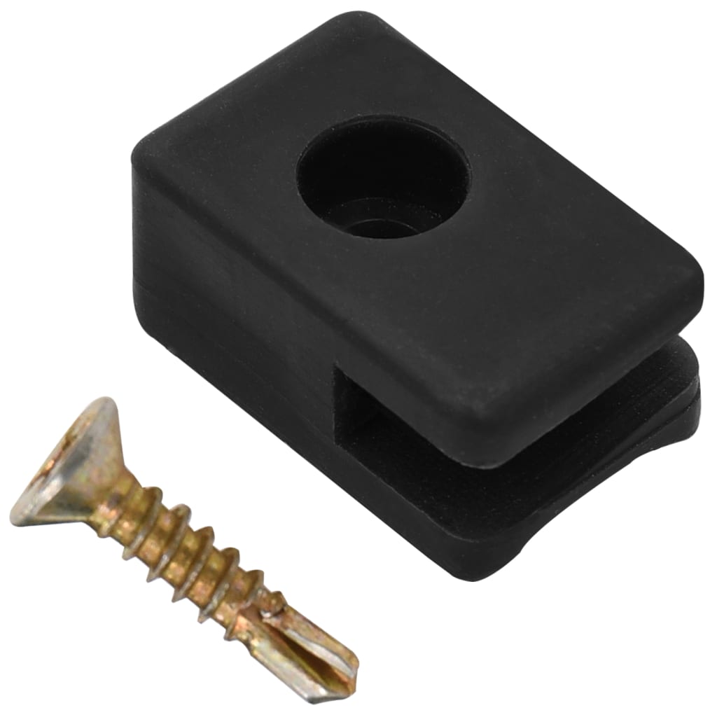 Soporte de alambre valla con tornillo 100 sets gris antracita