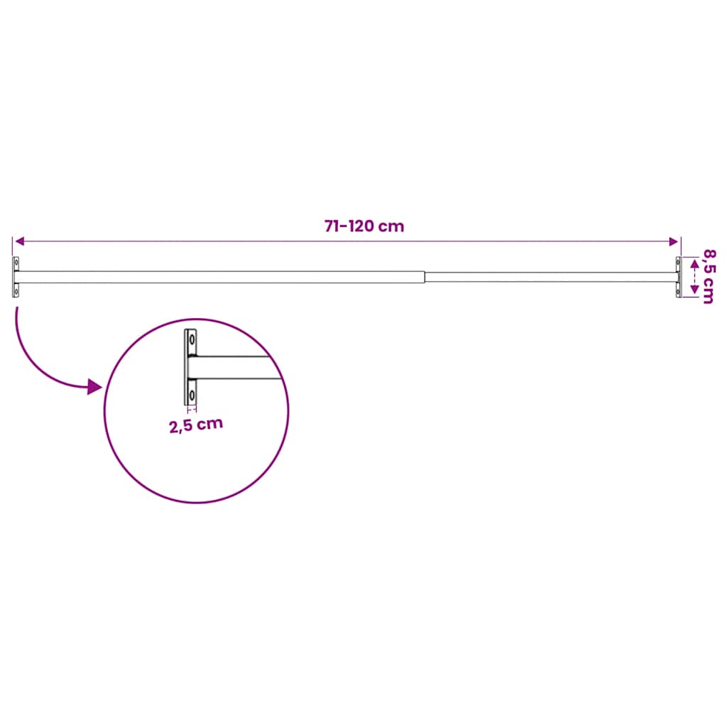 Barra de seguridad ajustable para ventana 710-1200 mm