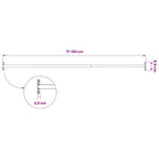 Barras de seguridad ajustables para ventanas 3 uds 710-1200 mm