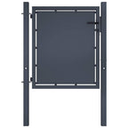 Puerta de jardín con postes de acero 350x100 cm antracita