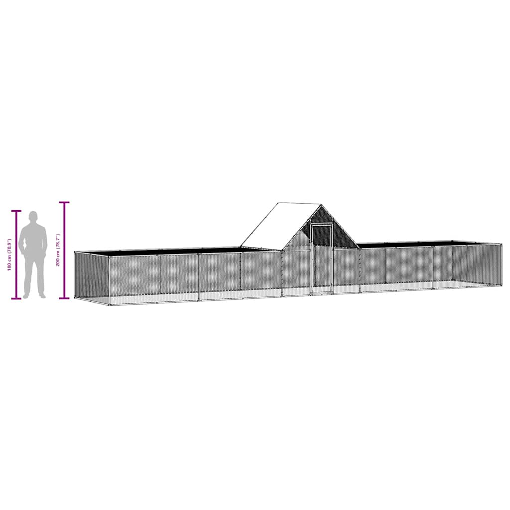 Gallinero acero galvanizado 10x2x2 m