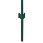 Valla de malla alambre con postes acero 25x0,5 m verde