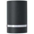 Lámparas de pared de exterior 2 uds 35 W negro semicircular