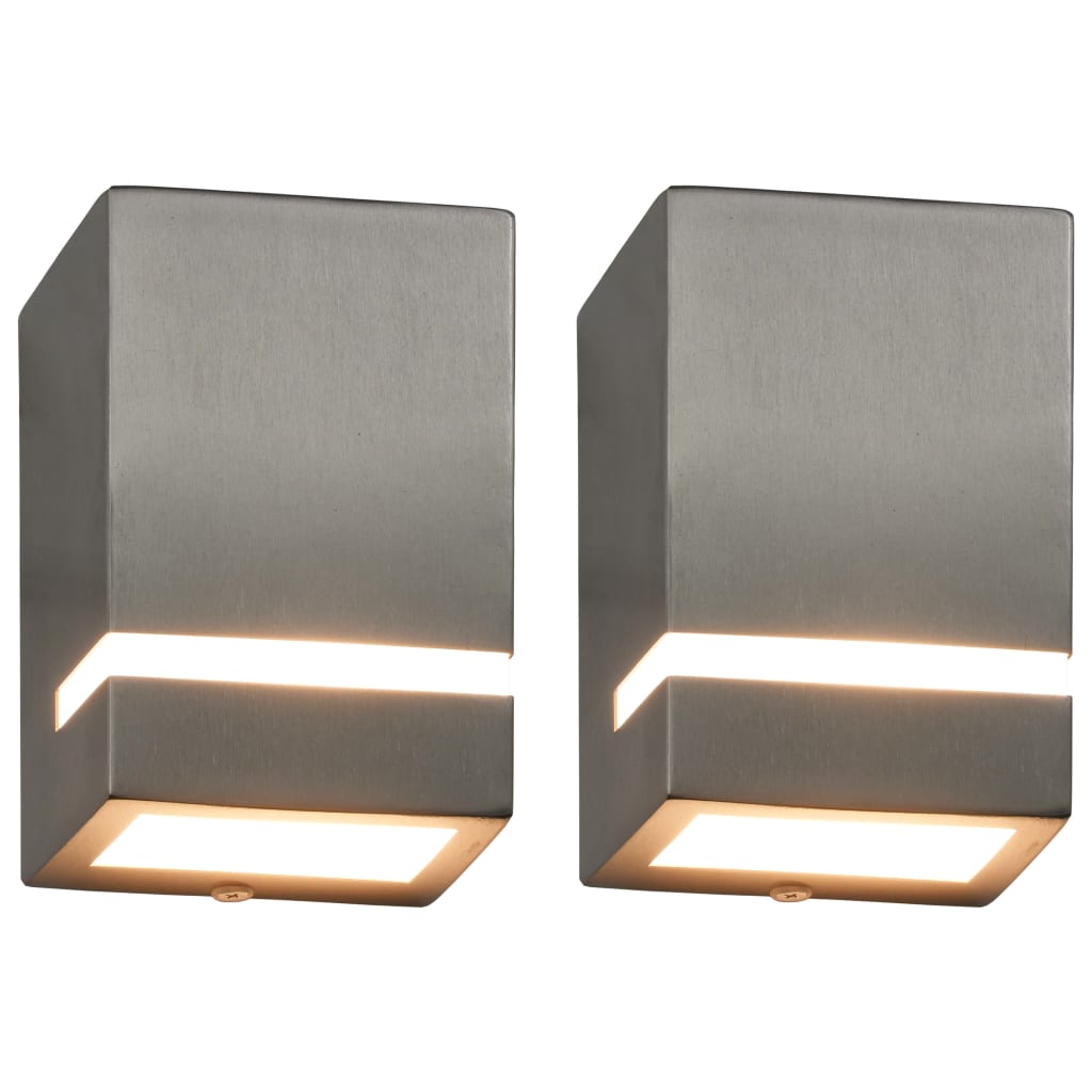 Lámparas de pared de exterior 2 uds 35 W negro semicircular