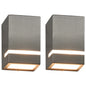 Lámparas de pared de exterior 2 uds 35 W negro semicircular