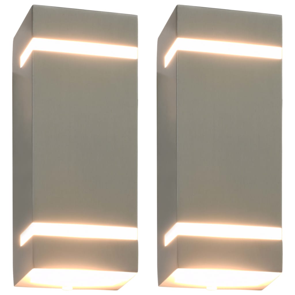 Lámparas de pared de exterior 2 uds 35 W negro semicircular
