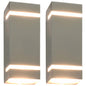 Lámparas de pared de exterior 2 uds 35 W negro semicircular