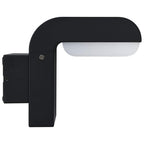 Lámpara LED de pared para jardín ovalada negra 9 W