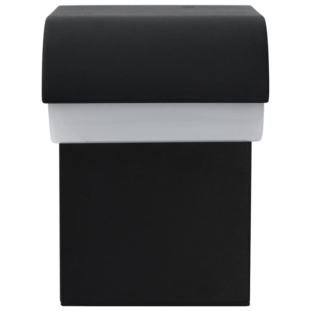 Lámpara LED de pared para jardín ovalada negra 9 W
