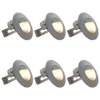 Lámparas LED de pared de jardín 6 unidades cuadrada plateada 2W