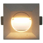 Lámparas LED de pared de jardín 6 unidades cuadrada plateada 2W