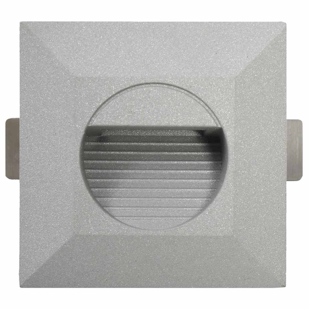 Lámparas LED de pared de jardín 6 unidades cuadrada plateada 2W