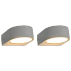 Lámparas de pared para jardín 2 uds. redonda blanca 11 W