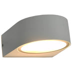 Lámparas de pared para jardín 2 uds. redonda blanca 11 W