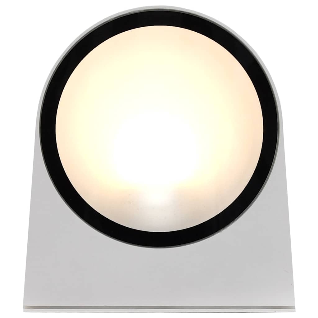 Lámparas de pared para jardín 2 uds. redonda blanca 11 W